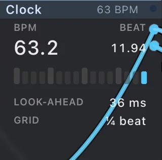 The Engine’s Clock module, 63 BPM